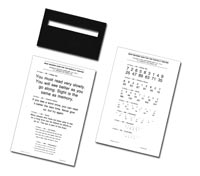 Near Reafing Cards for the Partially Sighted